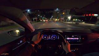 New City Night Car Driving POV Experience / Chill Night