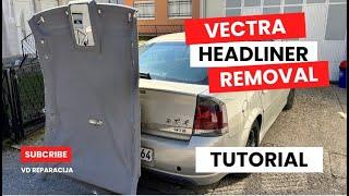 Detailed Headliner Removal Process on Opel Vectra C