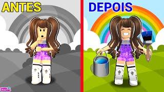 JOGO DE PINTAR NO ROBLOX!! QUEM PINTOU MAIS RÁPIDO? Color All Blocks!