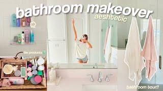 aesthetic bathroom transformationextreme organization & decorating + tour!