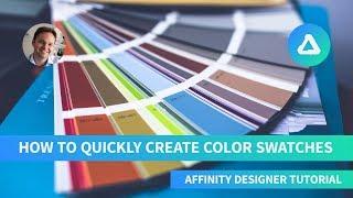 How To Quickly Create Color Swatches - Affinity Designer Tutorial