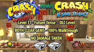 Crash Bandicoot 3 HD - Future Tense 100% Walkthrough - NO DAMAGE - DLC Level - N.Sane Trilogy