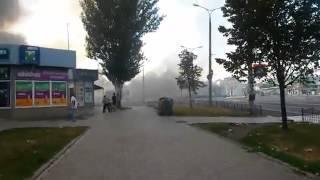 eng subs 29 08 14 Donetsk railway station hit by UA govt artillery