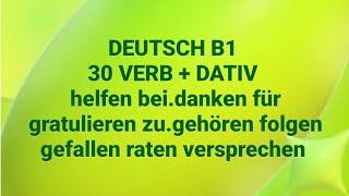 الالمانيه500 (helfen bei.danken für gratulieren zu.gehören folgen gefallen raten versprechen)German