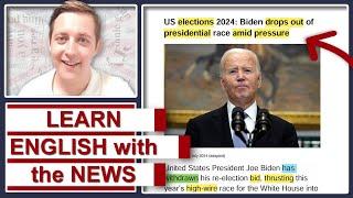 Biden PULLS OUT of 2024 Race | Learn English with the News