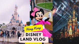 Hong Kong Disney Land vlog// Full walk Tour & Rides // 4k virtual walk