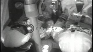 NASA astronauts Chaffee, White, Grissom die from flash fire at grounded space cap...HD Stock Footage