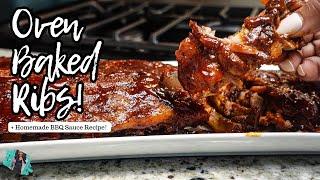 HOW TO MAKE AMAZINGLY TENDER OVEN-BAKED RIBS + BBQ SAUCE | EASY RECIPE TUTORIAL