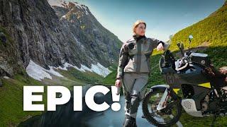 Through Norwegian fjords and valleys on a motorcycle - solo camping trip through Scandinavia [S5-E5]