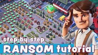 RANSOM - step by step TUTORIAL  learn HOW TO SOLO - BOOM BEACH operation gameplay/attack strategy