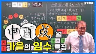 [중급] 245강 신유술월 가을 임수 특징