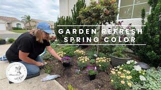 How to Plant Flowers in Front YardSpring Color & Tip#gardeningvideos #gardening #garden #landscape