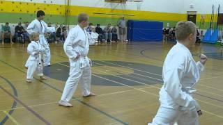 White Belts Testing For Yellow - Kihon/Basics - Charleswood Karate May 2012