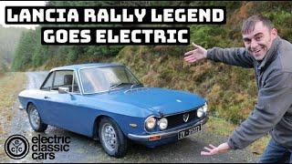 Electric Lancia Fulvia - Revisits its rallying roots in the forests of Wales.