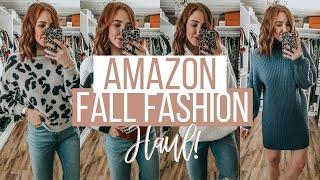 HUGE AMAZON FALL CLOTHING HAUL! Sweaters, Dresses, & Pants! | Moriah Robinson