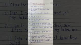 My Daily Routine l Essay on My daily Routine #youtube #english #essay #shorts #dailyroutine