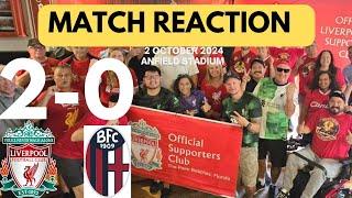 LIVERPOOL 2-0 BOLOGNA | CHAMPIONS LEAGUE | A. MAC ALLISTER SCORES | MO SALAH SCORES & ASSIST |