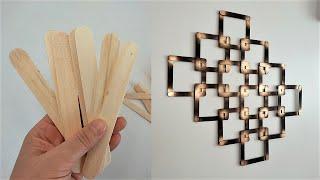 DIY - EASY POPSICLE STICK WALL DECOR