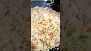 Garlic Sansugol Ham fried Rice(Sinangag)#viralvideo #asmr #short #sinangag #egg #sweetcorn #carrot