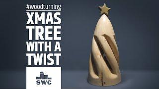 Making a different Christmas tree out of scrap wood - woodturning and woodcarving