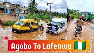 AYOBO LAGOS NIGERIA  TO LAFENWA OGUN STATE AFTER HEAVY RAIN FALL