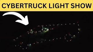 Tesla Owners Park In Shape of a Cybertruck and Perform Biggest Tesla Light Show