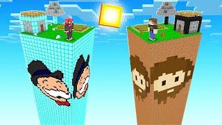 MİLYONER KULE VS EVSİZ KULE - Minecraft