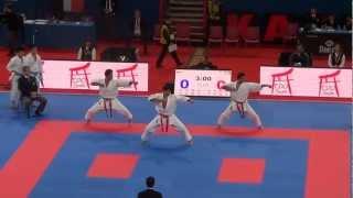 IRAN kata team , jion. world karate championship 2012 Paris-Bercy