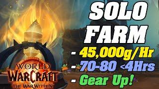 45,000g/Hr & Level 70-80 in 4 Hrs | SOLO GOLDFARM War Within