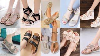 Ladies daily wear sandals design 2025//Women's daily casual footwear's//Flip Flops slippers designs