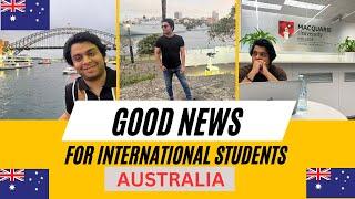 Good News for Students Coming to Australia