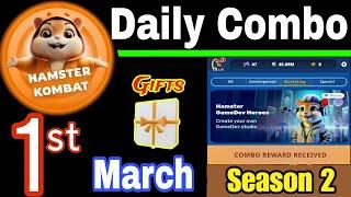 28 February - 1st March  Hamster Kombat GameDev Heroes Daily Combo  Season 2