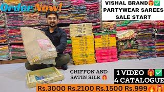 VISHAL BRAND SAREE RS.999 NEW CATALOGUE  FREE DELIVERY  #saree #sareesale #sale #partywearsaree