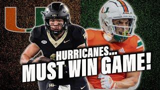 A Must Win Game! | Miami Hurricanes va Wake Forest | Win $100 Dollars