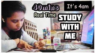 STUDY with ME 40 minutes   with background noise | no music