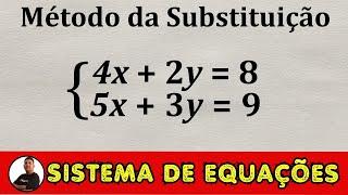 MÉTODO DA SUBSTITUIÇÃO - SISTEMA DE EQUAÇÕES DO 1º GRAU #1 - Prof Robson Liers - Mathematicamente