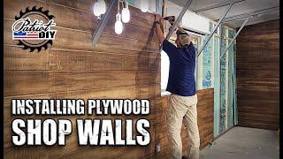 Installing Plywood Shop Walls / Framing and Finishing