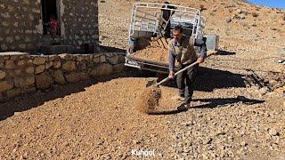 IRAN nomadic life | "A nader attempt to create a beautiful yard with mountain'ns gravel"