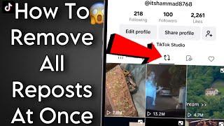 How To Delete All Tiktok Reposts Videos At Once!