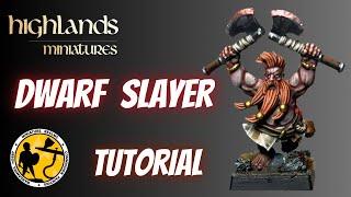 Warhammer Fantasy & The Old World | Dwarf Slayer Painting Tutorial | Highlands Miniatures
