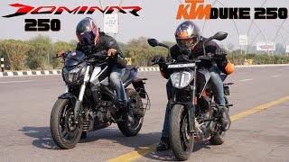 Bajaj Dominar 250 VS KTM Duke 250 Performance Test