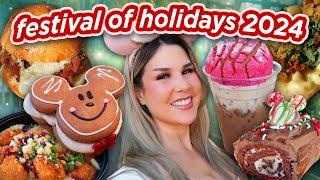 FESTIVAL OF HOLIDAYS 2024  ALL 17 NEW FOOD ITEMS! What You Can't Miss | Disneyland  Vlog