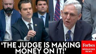 BREAKING NEWS: Matt Gaetz Directly Confronts Merrick Garland About 'Lawfare Against Trump'