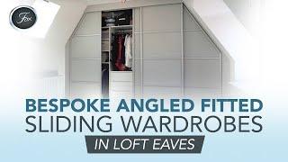 Bespoke Angled Fitted Sliding Wardrobes In Loft Eaves | Fox wardrobes