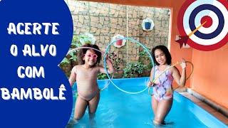 Acerte o Alvo com Bambolê na Piscina #divertido