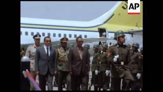 GS 09 06 1982 PRESIDENT OF SUDAN ARRIVES IN CAIRO FOR STATE VISIT
