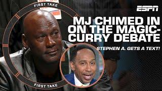 Michael Jordan texted Stephen A. that Magic Johnson is the PG over Steph Curry  | First Take