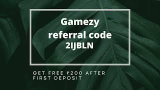 Gamezy app referral code