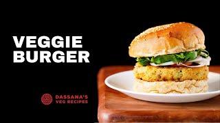 Veg Burger Recipe | Vegetarian Burger with Mix Vegetable Patty | Homemade Veggie Burger Recipe