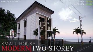 House Design | Two Storey Small House | 53 SQM | 3 BR | Full Walkthrough Video